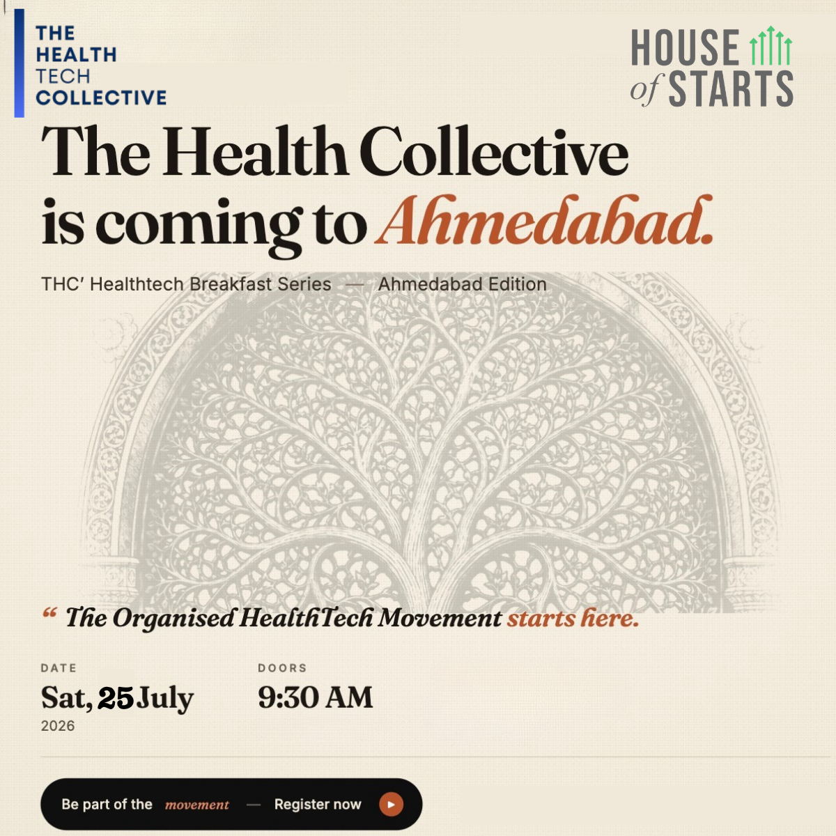 THC Healthtech Breakfast Series - Ahmedabad Edition at House of Starts, Ahmedabad